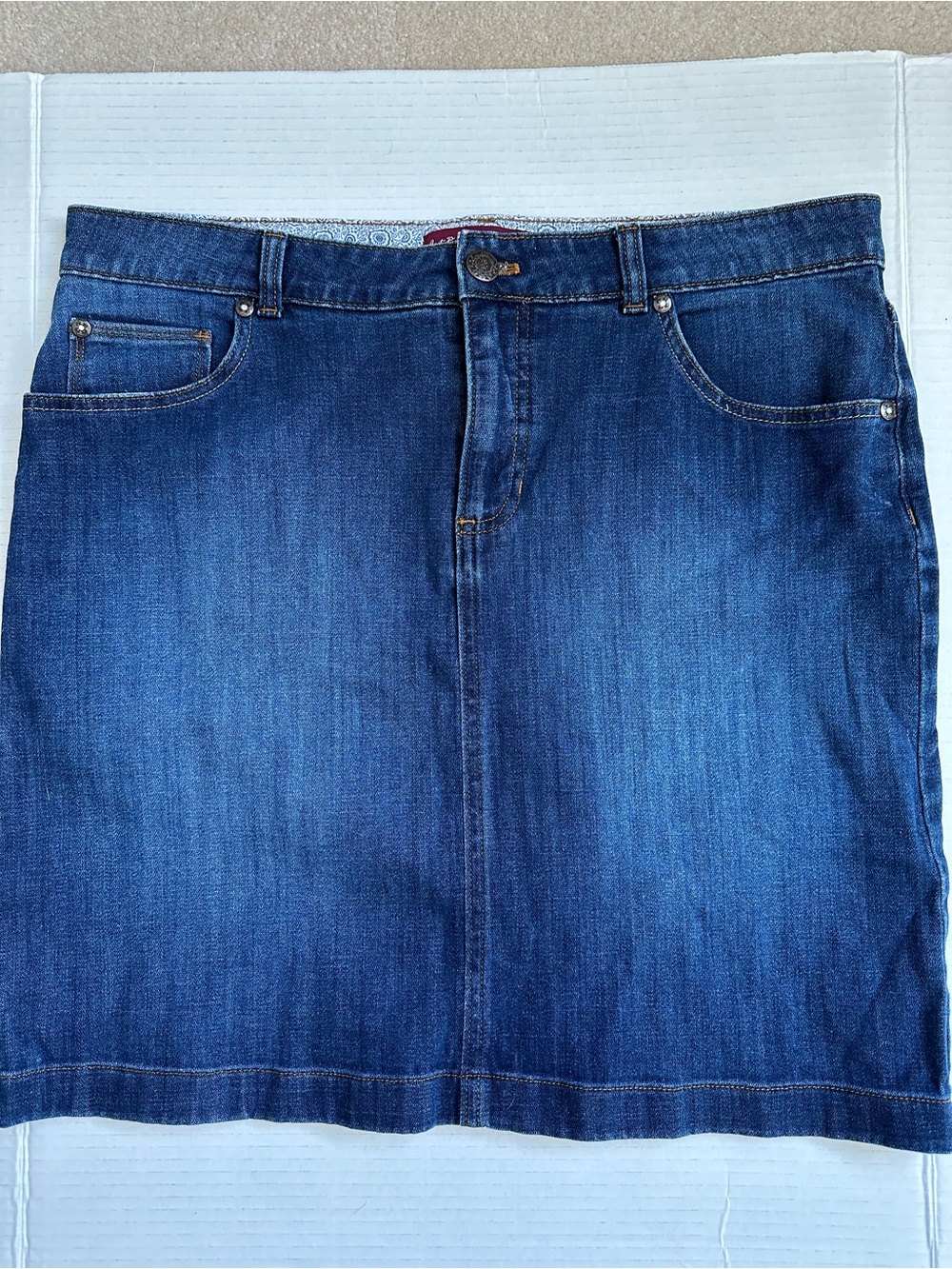 Dark Blue Denim Skirt